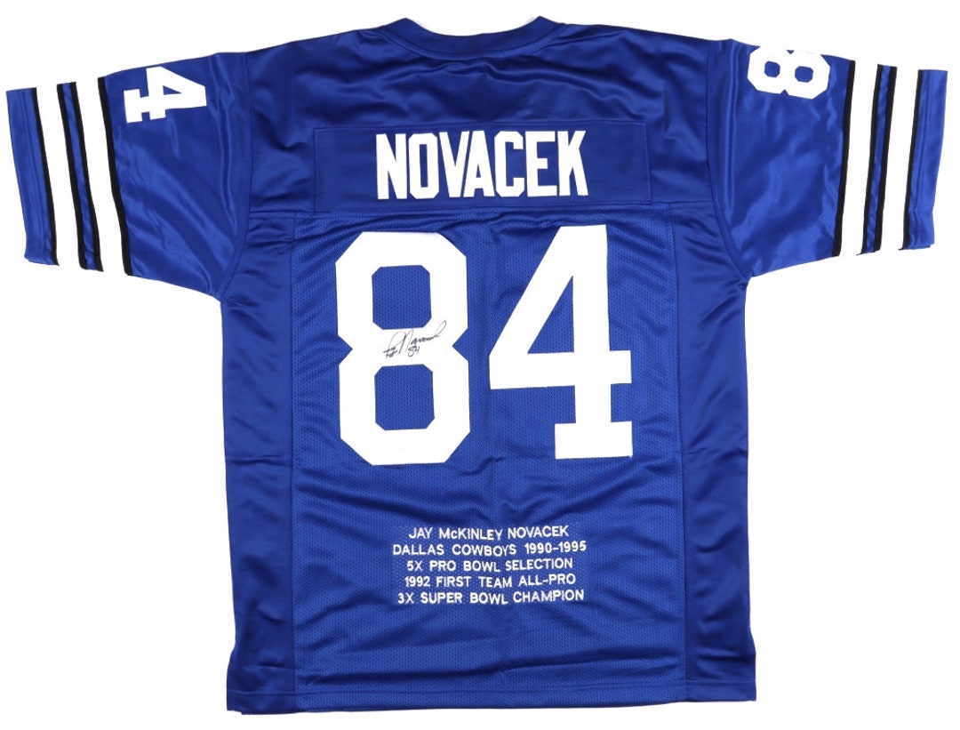 Maillot De Football Dallas Cowboys Signé Jay Novacek - Thanksgiving Day - Certifié JSA