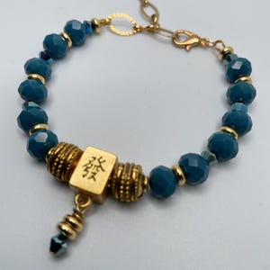 24KT Gold Green Dragon Tile Mahjongg Bracelet