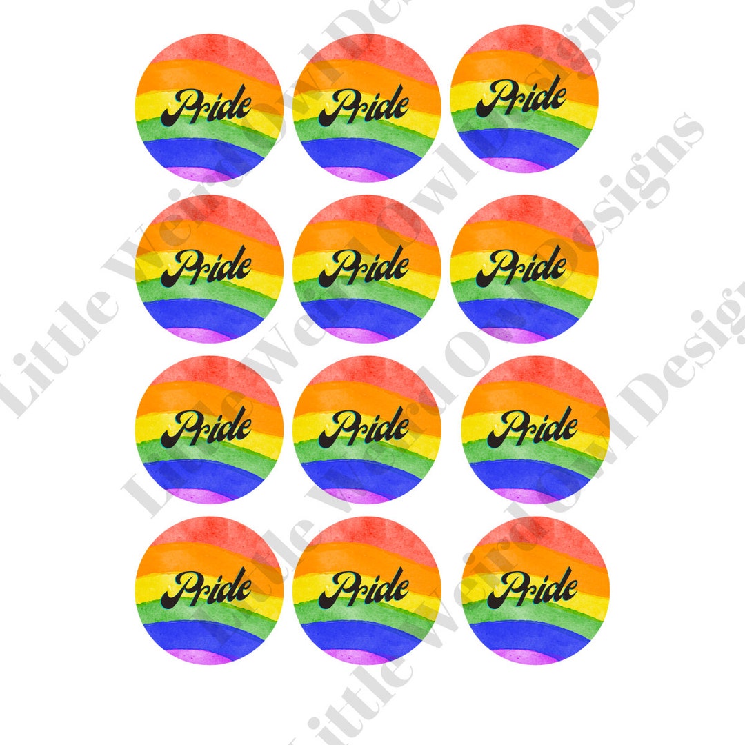 Pride Stickers Pride Cupcake Toppers Great for Pride Events - Etsy