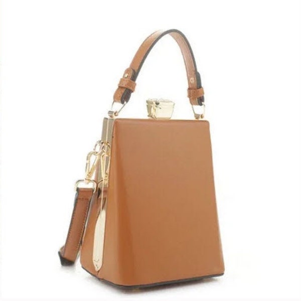 Jewel Top Crossbody Satchel Bag