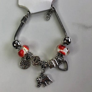 Antique Elephant Charm Bracelet