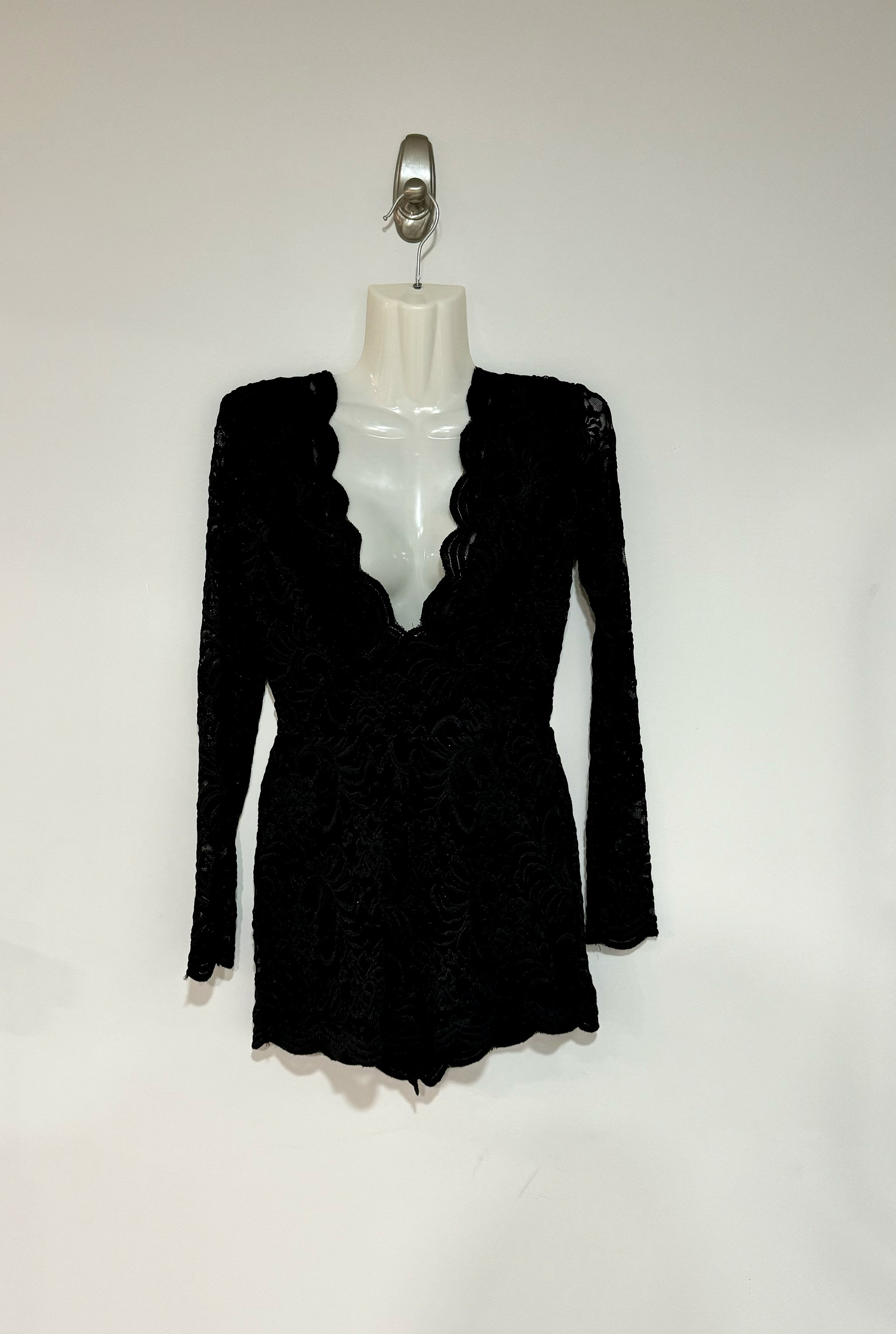 Bebe Lace Mesh Romper