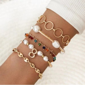 Vintage stackable bracelets.