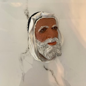 Vintage Bosson Chalkware Head Syrian 1966 Made In England