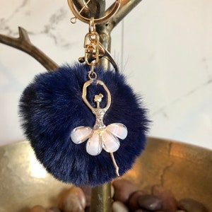 Bailarina vintage Purse charm Llavero.