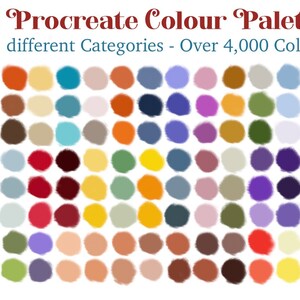135 Procreate Palettes in 11 Categories