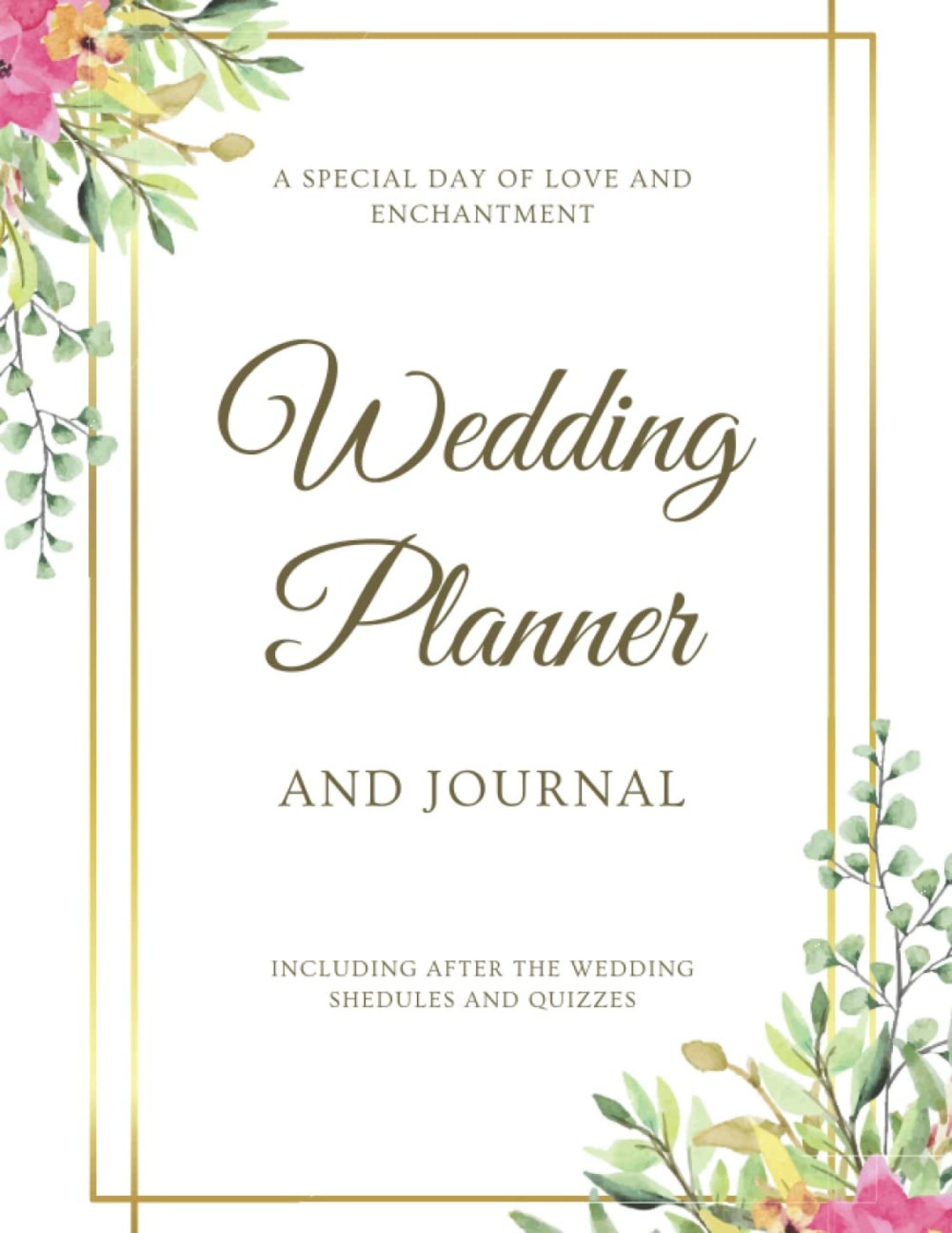 Wedding Planner and Journal - 52 Printable Pages and Cover. Vendors, Dress, Bride, Groom, Cake ...