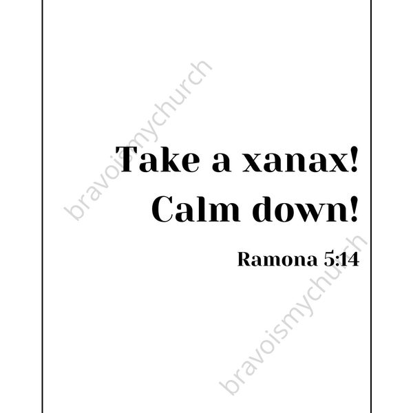 Take a xanax!