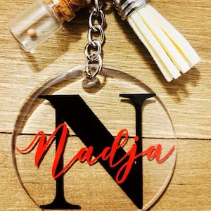 Personalized Name and Initial Keychain