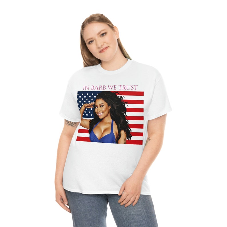 NICKI MINAJ Saluting American Flag Barb T-shirt - Etsy