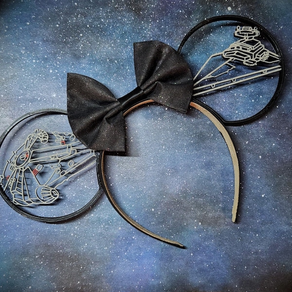 Star Wars Millennium Falcon Mouse Ears |  Star Destroyer Minnie Ears |  3D Printed Custom Disney Ears