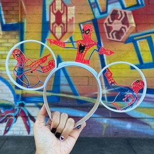 Spider-Man Pointing Meme Mickey Ears | 3D Printed Superhero Mouse Ears for Avengers Campus | Marvel Inspired Disney Headband