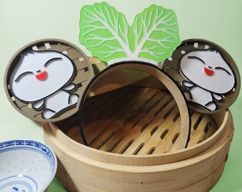 Pixar Chinese Bao Cute Mickey Ears | Unique 3D Printed Disney Ears Headbands| Kawaii Minnie Mouse Ears