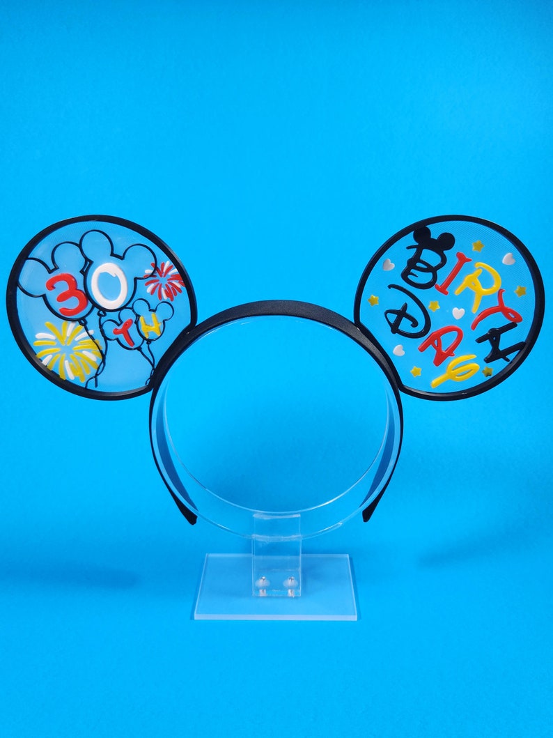 Custom Age Birthday Minnie Mouse Ears Headband Personalized Etsy