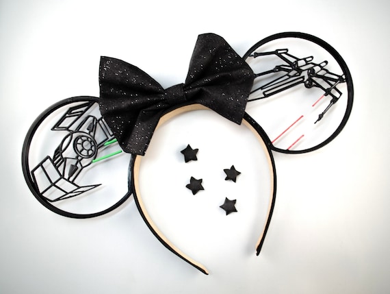 Star Wars Mouse Ears | Tie Fighter X-wing Minnie Ears | 3D 