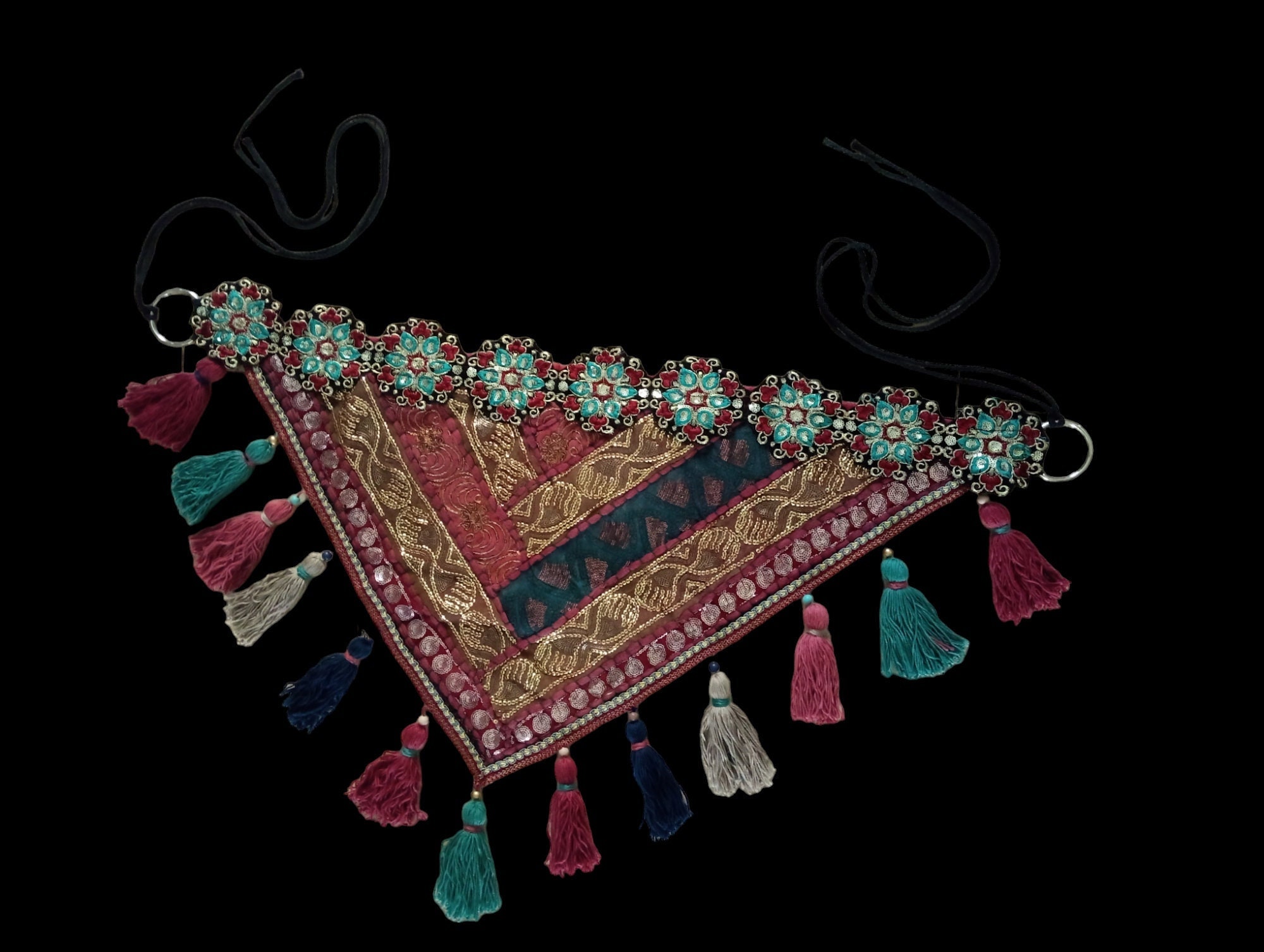 セール 国内 Handmade Hipscarf/ Hip Mat/ Pompom Belt ATS Fcbd Tribal ベリーダンス