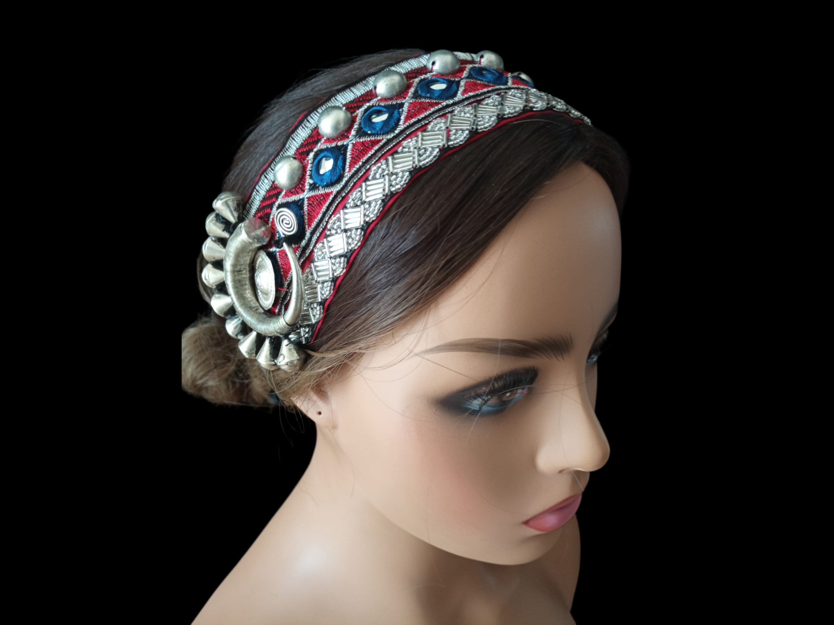 かんざし　ats FCBD Headband Headpiece ATS Fcbd Tribal Fusion Bellydance - Etsy