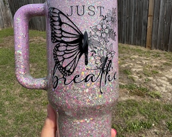 40 oz Glitter Stanley Tumbler