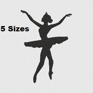 Ballerina Silhouette Embroidery Machine Design