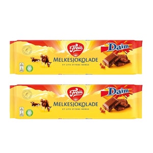 Freia Melksjokolade Daim 2 Pack Freia Milk Chocolate with Daim 200 grams 2 Pack image 1