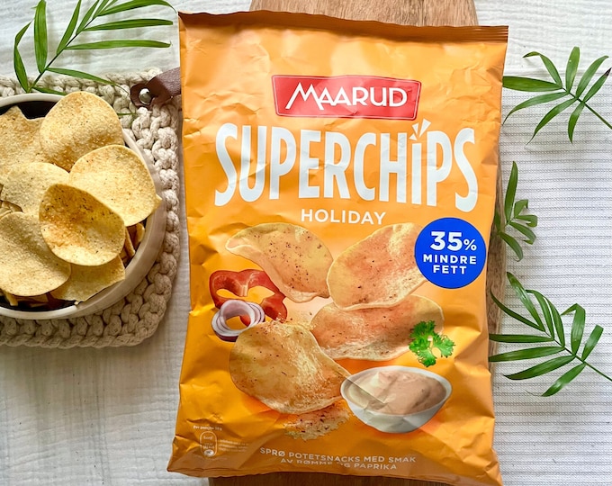 Maarud Superchips Holiday Potato Chips Flavor of Paprika and Onion 140 Grams Etsy