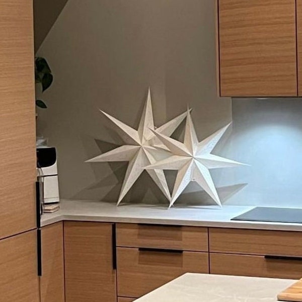 Julestjerne 7 Pointed Star - Hanging Decorative Moravian Paper Star 46 cm (29.5 in)