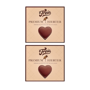 Freia Dark Chocolate Melkehjerter (2 Pack) - Norway Mørkere Heart Shaped Chocolates 130 Grams (4.6 oz) (2 Pack)