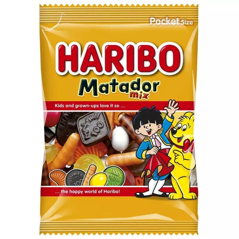 stå på række slidbane trompet Haribo Matador Mix Gummies and Licorice Mix 57 Grams 2 Oz - Etsy