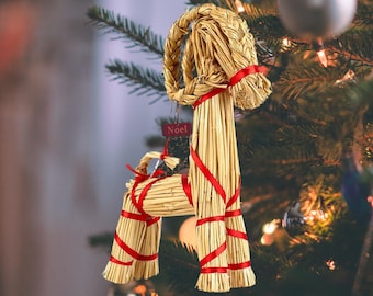 Large Straw Goat Yule Goat/Julbock/Halmbuk 47cm H (18.5” H)