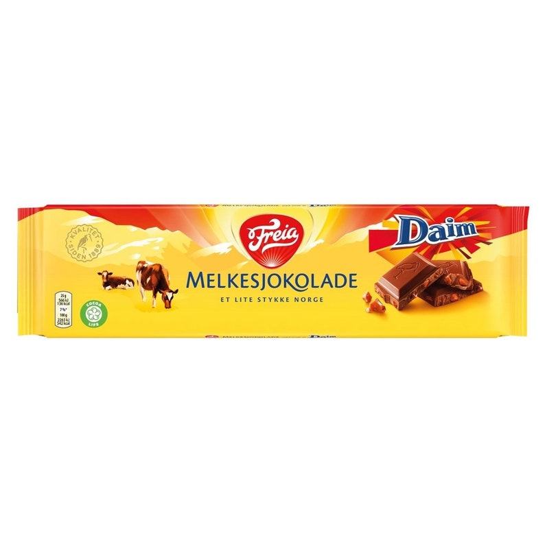 Freia Melksjokolade Daim 2 Pack Freia Milk Chocolate with Daim 200 grams 2 Pack image 4