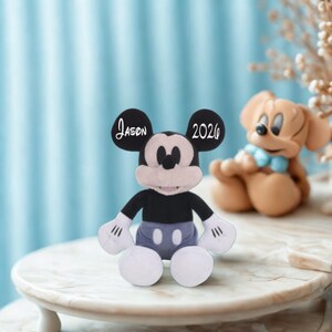 Personalized Baby Mickey Mouse Plush Nursery Decor, Baby Shower, Birth Stat image 3