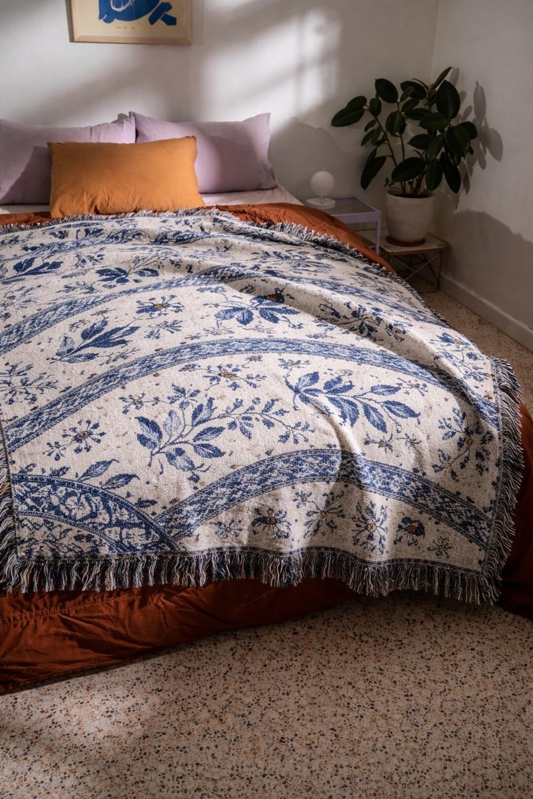 Owen Jones Chinese Floral Woven Throw Blanket | Grammar of Ornament ...