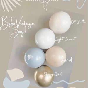DYI Balloon Garland Arch Kit/Custom High Quality Matte Colors Balloons/ Boy Baby Shower Balloons/ Boy Birthday Party Balloons/ Boy Baptism.