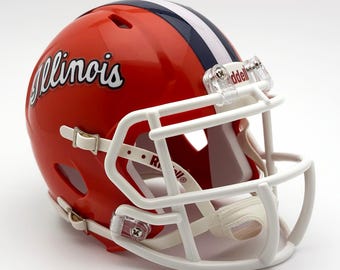 Illinois Fighting Illini 2024 Alternate Bowl Game Script Mini Football Helmet