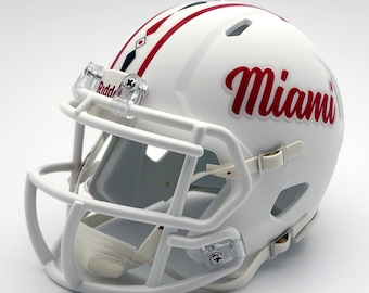 Miami (OH) Redhawks 2023 Alternate White "Miami Tribal" Mini Football Helmet