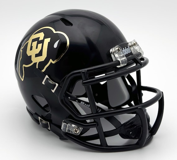 black mini football helmets Indianapolis Colts Riddell Speed Helmet this half Colorado Buffaloes Alternate Gloss Black/black