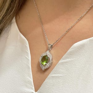 Unique Design Sultanite Silver Necklace, Color Change Sultanite Stone Silver Necklace, 925K Silver Pendant Necklace