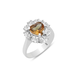Diaspore Stone- Natural Sultanite Stone 925K Silver Ring, Turkish Design Jewelry with Color Changing Stone, Anniversary Gift for Women