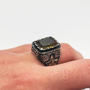 Sultanite Stone Silver Ring for Men, Sultanite Gemstone Ring, Color Changing Stone Ring, Gift Idea For Men, Turkish Diaspore, Gift For Men