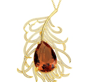 Collana in argento con pietra sultanina, collana in argento con sultanina placcata in oro, collana in diaspro con enorme cambiamento di colore, idea regalo di lusso per le donne