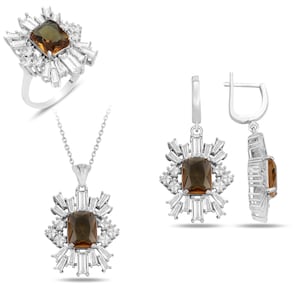 Sterling Silver Sultanite Jewelry Set: Color Changing Turkish Diaspore
