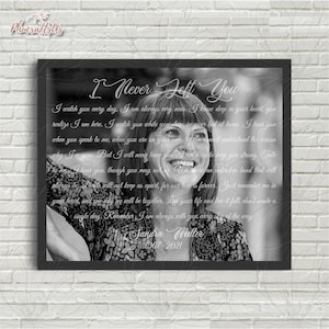 Loss Of Mom I Never Left You Memorial Canvas Gift, Loss Of Mother Sympathy Gift, In Loving Memory Gifts For Loss Of Loved One Ready To Hang