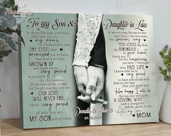 Wedding Gifts For Son And Daughter In Law, Personalized Son Wedding Gift From Mother Of The Groom, Gift For Son On His Wedding Day