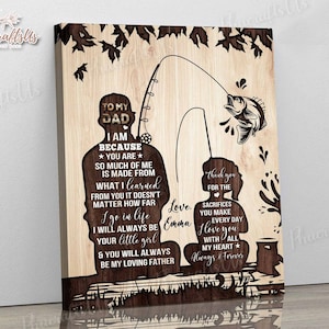 Custom Father's Day Gift, Fishing With Daddy Daughter Gift From Daughter, So Much Of Me Father Daughter Gift For Husband, Dad Birthday Gift