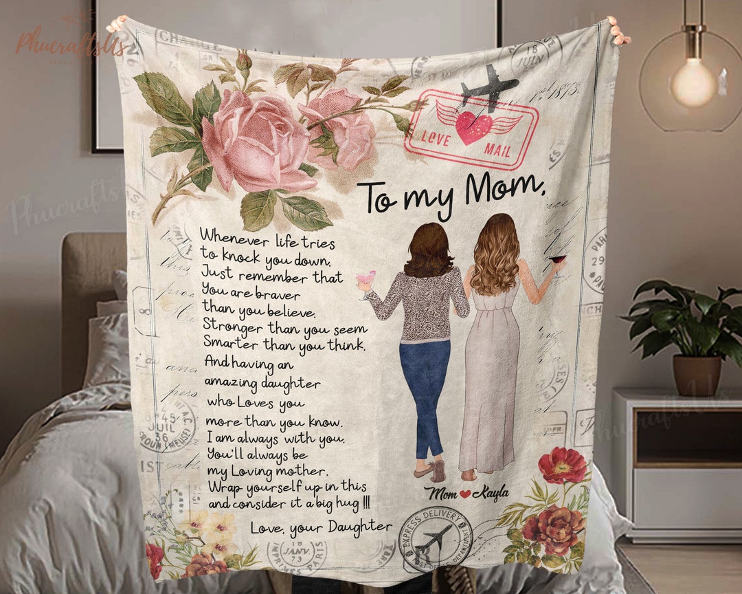 Personalized to My Mom Blanket Letter to My Mom Blanket Gift From ...