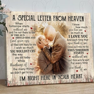 Loss Of Mother Memorial Gift, Letter From Heaven Bereavement Gift Loss Of Parent, Condolence Gift