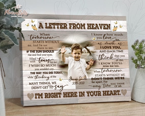 A Letter To My Son From Heaven, Gift To Son, Loss Of A Mother