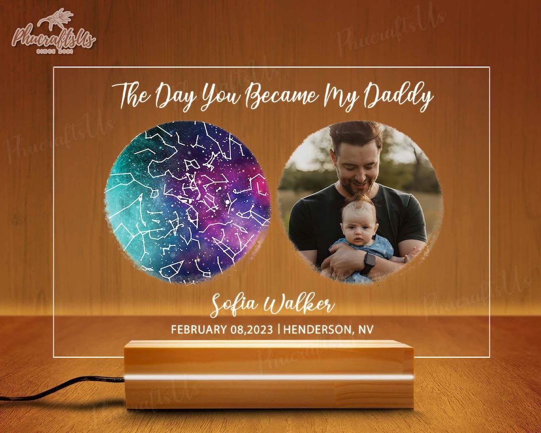 The Night You Became My Daddy Acrylic Plaque, First Father Day Gift