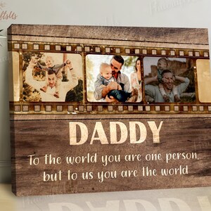 Personalized Gift For Dad From Kids Wall Art Custom Photo Daddy And Baby Wall Art Gift For Dad From Wife Happy Father's Day Gift 2024 image 9