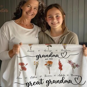 Personalized Great Grandma Blanket | First Mom Then Grandma Now Great ...